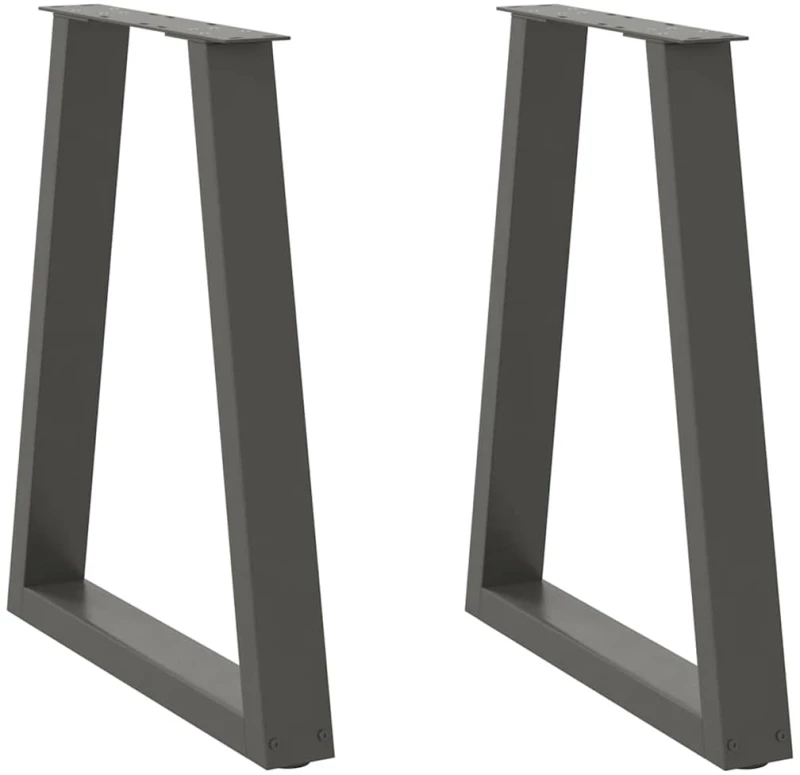 vidaXL Πόδια τραπεζαρίας σχήματος V 2τεμ. Ανθρακί 60x(72-73)εκ. Ατσάλι