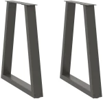 vidaXL Πόδια τραπεζαρίας σχήματος V 2τεμ. Ανθρακί 60x(72-73)εκ. Ατσάλι