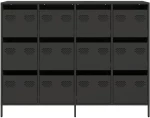vidaXL Ντουλάπι Μαύρο 135x39x103,5 εκ. από Χάλυβα Ψυχρής Έλασης