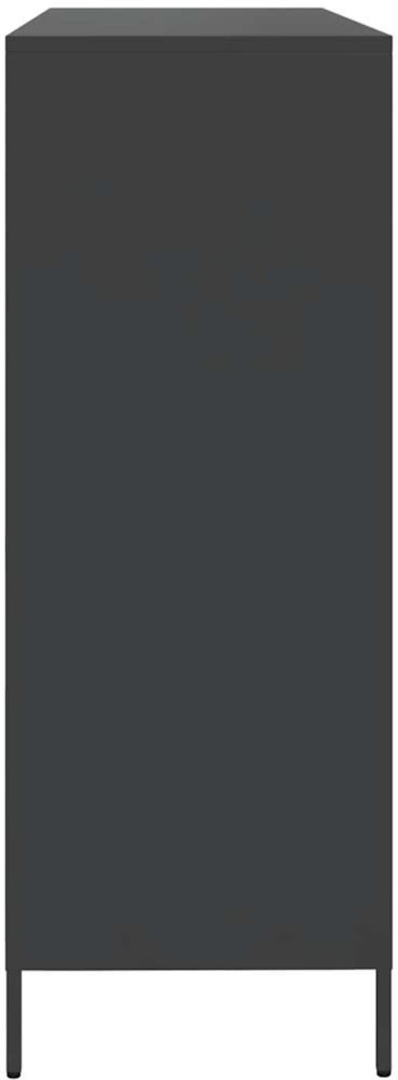 vidaXL Ντουλάπι Μαύρο 135x39x103,5 εκ. από Χάλυβα Ψυχρής Έλασης
