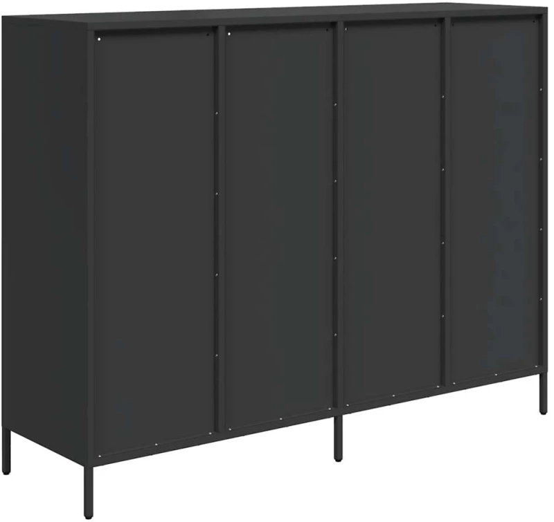 vidaXL Ντουλάπι Μαύρο 135x39x103,5 εκ. από Χάλυβα Ψυχρής Έλασης