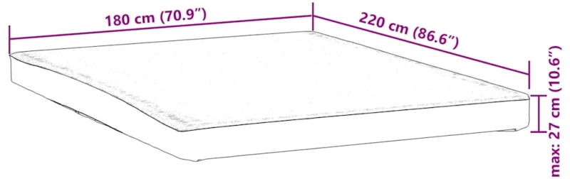 vidaXL Προστατευτικό στρώματος Λευκό 180x220 εκ. Αδιάβροχο
