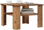 vidaXL Τραπεζάκι σαλονιού παλιό ξύλο 60x60x42 cm Ξύλο μηχανής