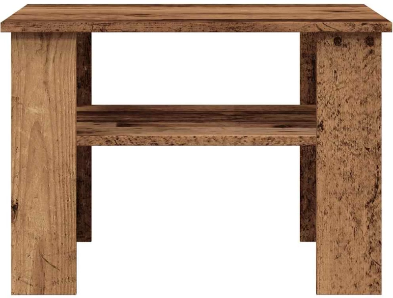vidaXL Τραπεζάκι σαλονιού παλιό ξύλο 60x60x42 cm Ξύλο μηχανής