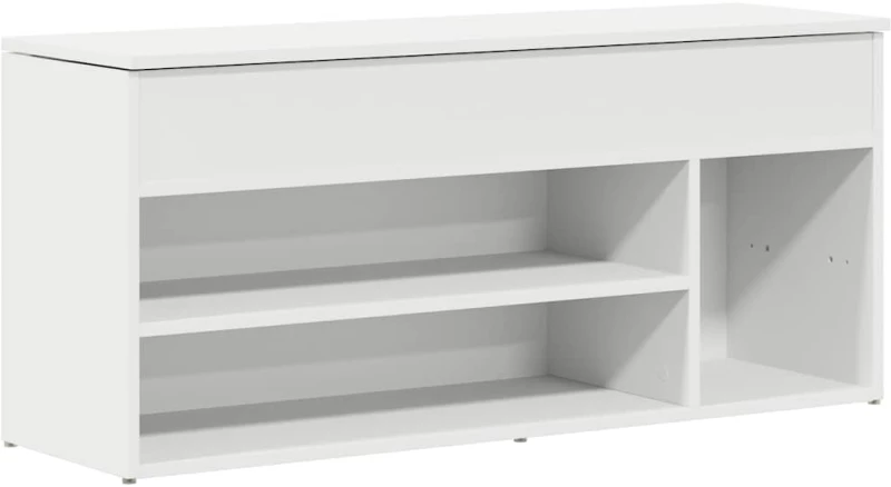 Πάγκος παπουτσιών vidaXL Λευκό 102x30,5x45 cm Κατασκευασμένο ξύλο