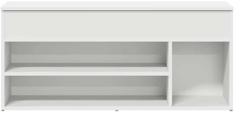 Πάγκος παπουτσιών vidaXL Λευκό 102x30,5x45 cm Κατασκευασμένο ξύλο