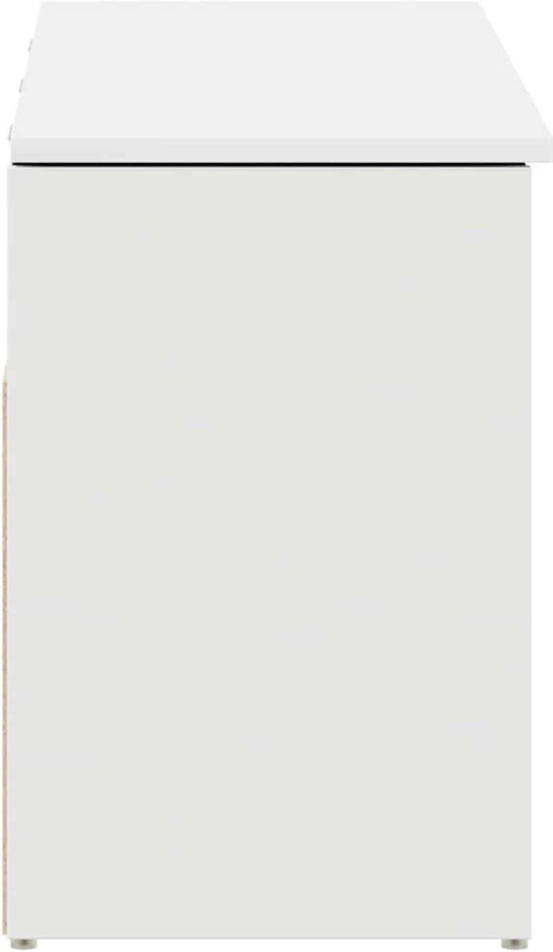 Πάγκος παπουτσιών vidaXL Λευκό 102x30,5x45 cm Κατασκευασμένο ξύλο