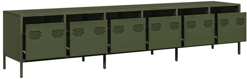 vidaXL Έπιπλο Τηλεόρασης Λαδί 202x39x43,5 εκ. Ατσάλι Ψυχρής Έλασης