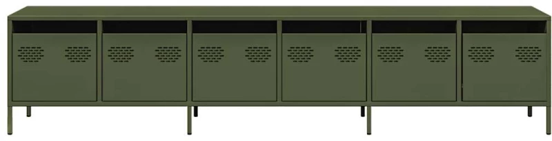 vidaXL Έπιπλο Τηλεόρασης Λαδί 202x39x43,5 εκ. Ατσάλι Ψυχρής Έλασης