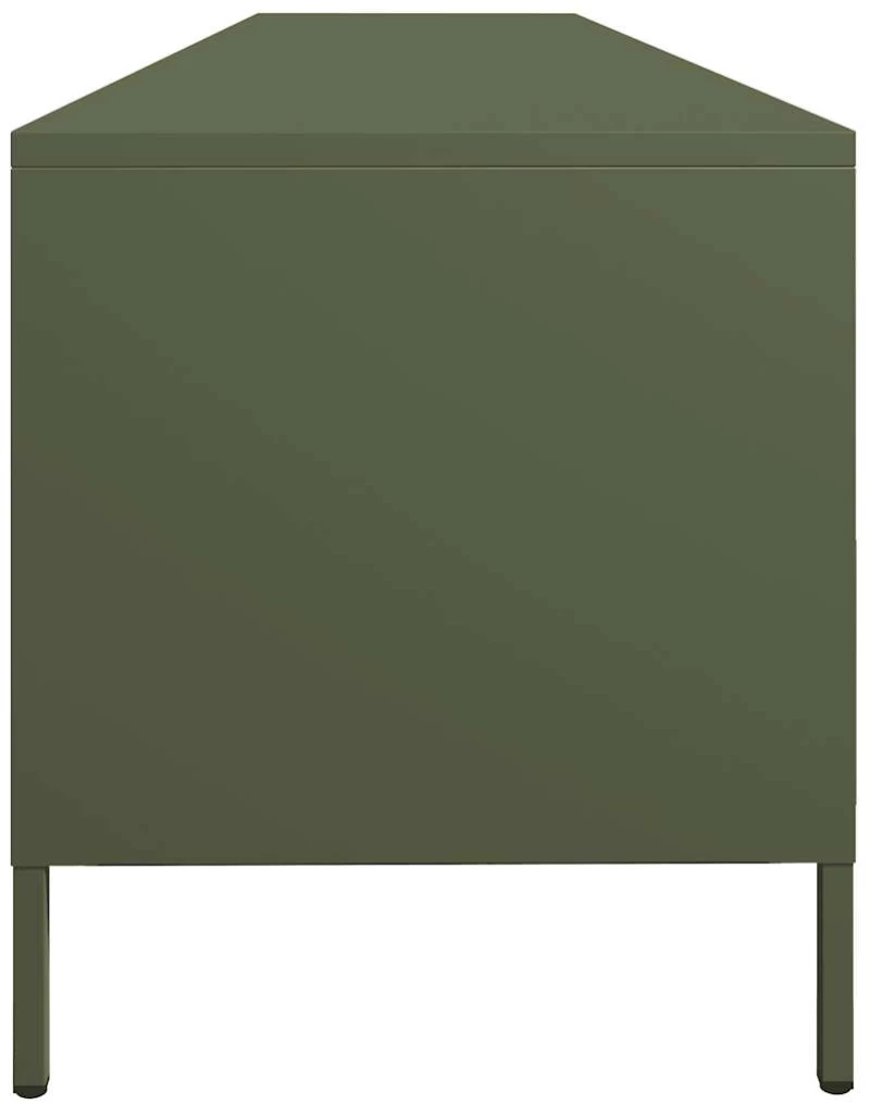 vidaXL Έπιπλο Τηλεόρασης Λαδί 202x39x43,5 εκ. Ατσάλι Ψυχρής Έλασης