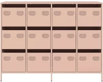 vidaXL Ντουλάπι Ροζ 135x39x103,5 εκ. από Χάλυβα Ψυχρής Έλασης