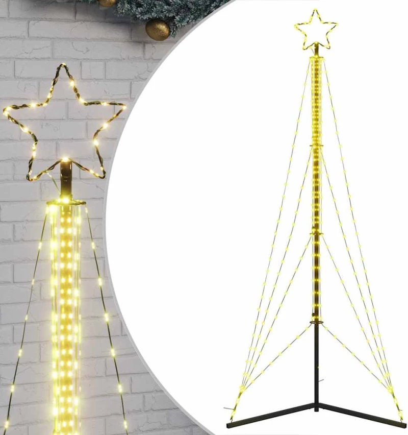 vidaXL Χριστουγεννιάτικο δέντρο LED 483 LED Θερμό Λευκό 240 εκ.