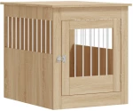 vidaXL Κλουβί Σκύλου Sonoma Δρυς 64,5 x 80 x 71 εκ. από Επεξεργ. Ξύλο