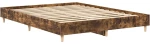 vidaXL Πλαίσιο Κρεβατιού Χωρ. Στρώμα Καπνιστή Δρυς 140x200εκ. Επ. Ξύλο