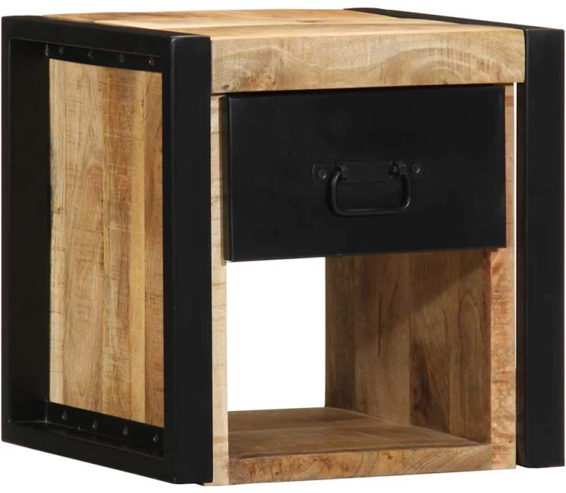 vidaXL Κομοδίνο 40x35x40 cm Στερεό ακατέργαστο ξύλο Mango