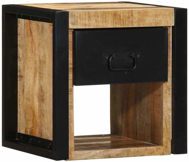 vidaXL Κομοδίνο 40x35x40 cm Στερεό ακατέργαστο ξύλο Mango