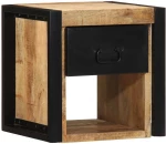 vidaXL Κομοδίνο 40x35x40 cm Στερεό ακατέργαστο ξύλο Mango