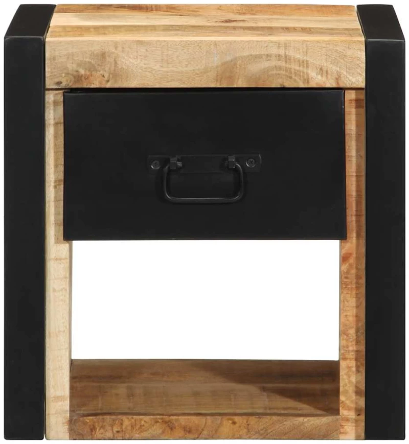 vidaXL Κομοδίνο 40x35x40 cm Στερεό ακατέργαστο ξύλο Mango