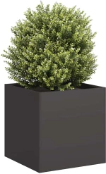 vidaXL Γλάστρα Μαύρη 40x40x40 cm από χάλυβα ψυχρής έλασης