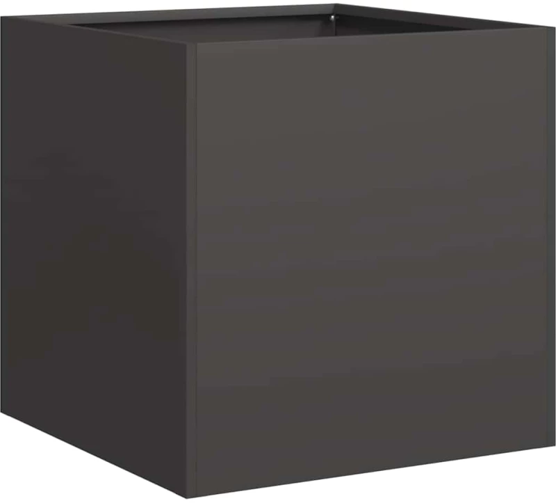 vidaXL Γλάστρα Μαύρη 40x40x40 cm από χάλυβα ψυχρής έλασης