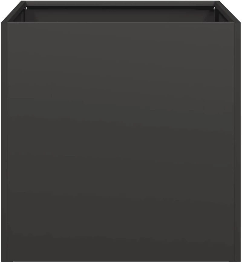 vidaXL Γλάστρα Μαύρη 40x40x40 cm από χάλυβα ψυχρής έλασης