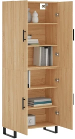 vidaXL Ντουλάπι Sonoma δρυς 69,5 x 34 x 180 εκ. από Επεξεργασμένο Ξύλο