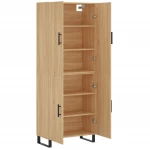 vidaXL Ντουλάπι Sonoma δρυς 69,5 x 34 x 180 εκ. από Επεξεργασμένο Ξύλο
