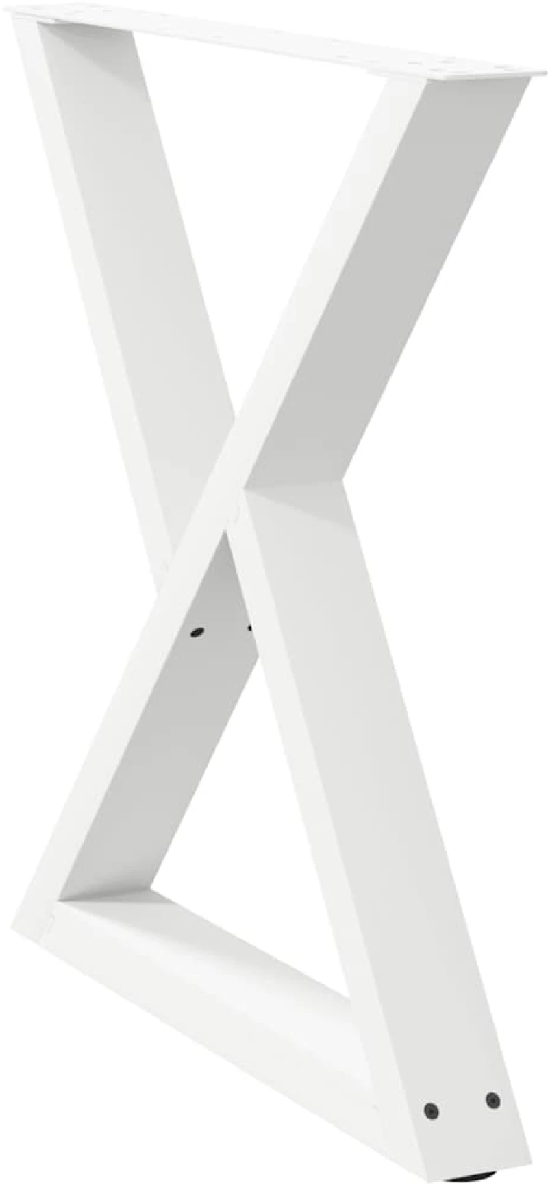vidaXL Πόδια τραπεζαρίας 2 τεμάχια Λευκό 80x(72-73,3) cm Ατσάλι