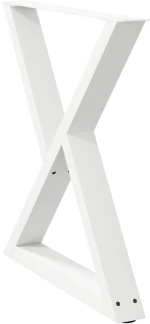vidaXL Πόδια τραπεζαρίας 2 τεμάχια Λευκό 80x(72-73,3) cm Ατσάλι