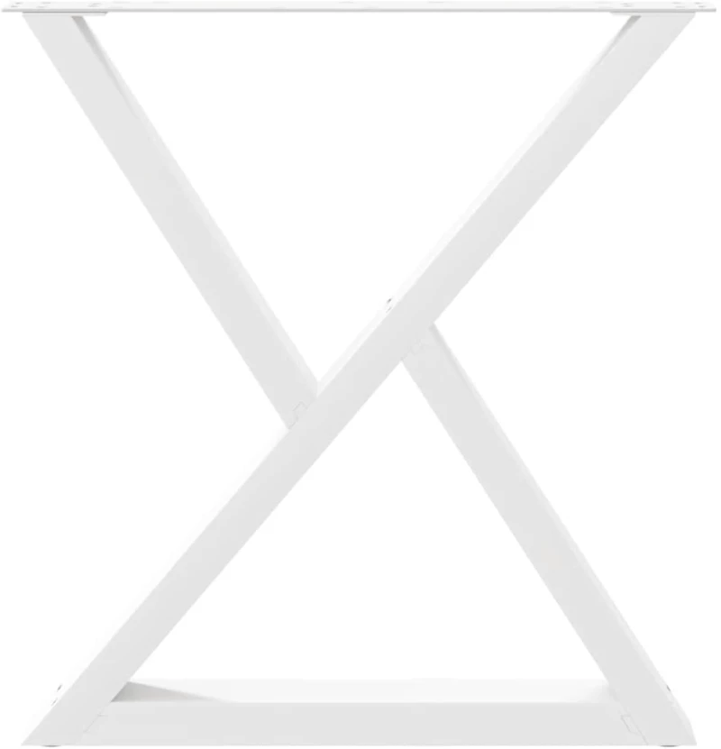 vidaXL Πόδια τραπεζαρίας 2 τεμάχια Λευκό 80x(72-73,3) cm Ατσάλι