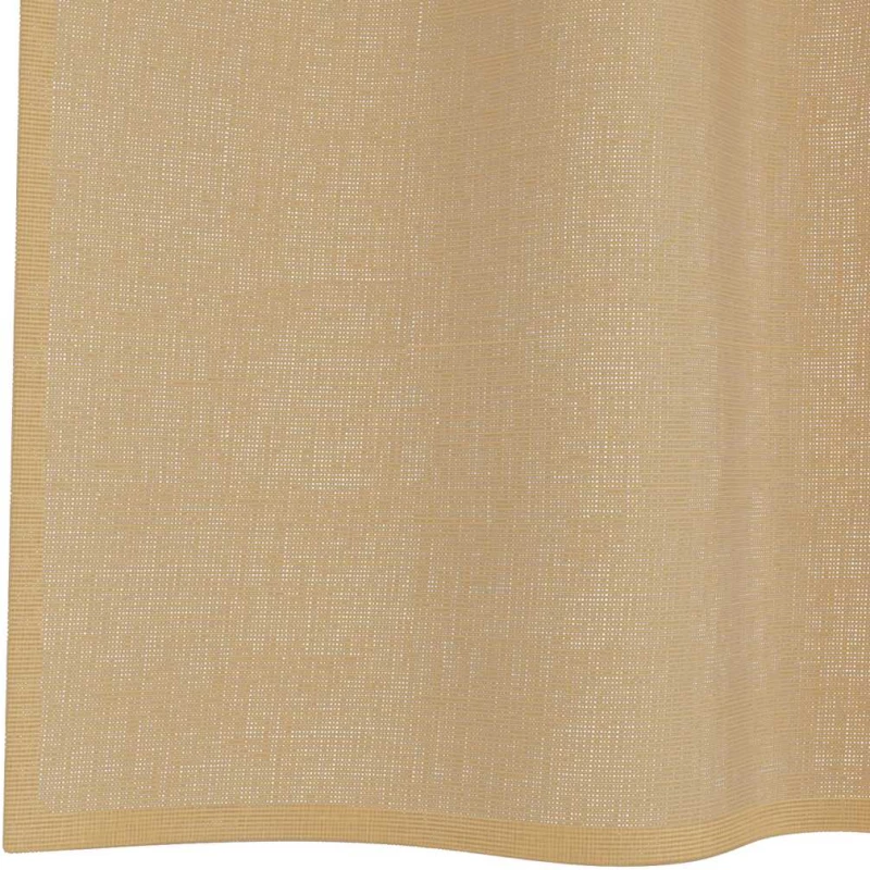 vidaXL Voile κουρτίνες με ροδέλες 2 τεμάχια Χρώμα Άμμου
