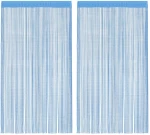 vidaXL Κουρτίνες με Κρόσσια 2 τεμ. Ανοιχτό Μπλε 140 x 250 εκ.