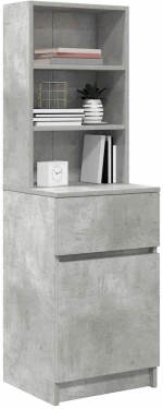 vidaXL Κομοδίνο Γκρι Σκυρ. 39x35x125 εκ. από Επεξεργασμένο Ξύλο