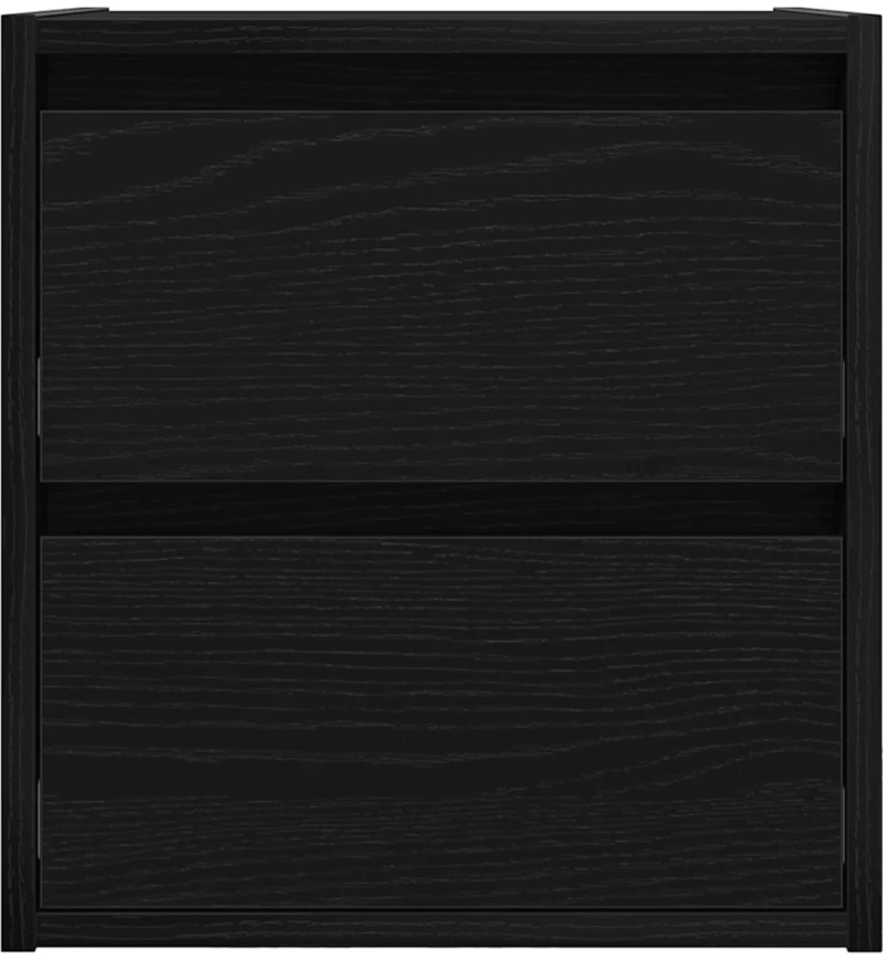 vidaXL Κομοδίνο Επιτοίχιο Μαύρη βελανιδιά 38x34x40 εκ.