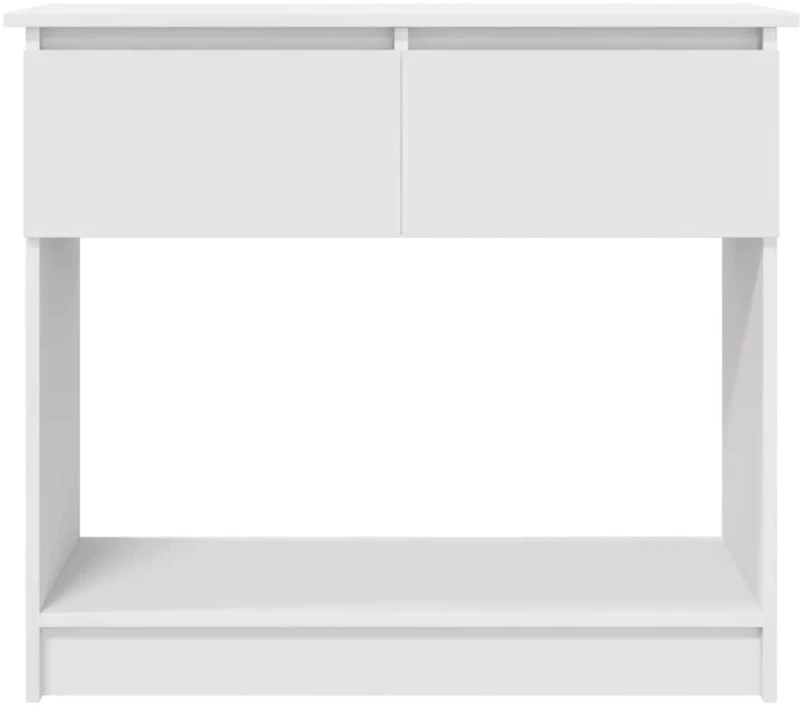 vidaXL Τραπέζι κονσόλας με συρτάρια Λευκό 85,5x38,5x74,5 cm