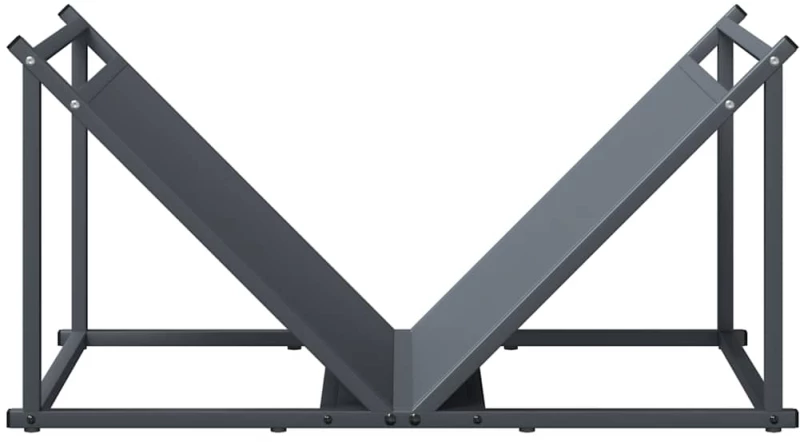 vidaXL Ράφι Καυσόξυλων Ανθρακί 70x43x34,5 εκ. Χάλυβας ψυχρής έλασης