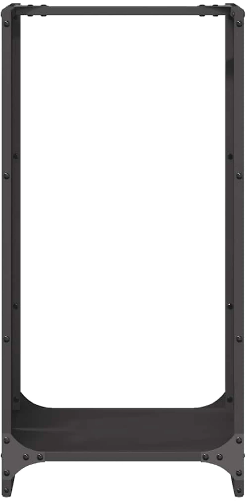 vidaXL Ράφι Καυσόξυλων Μαύρο 40x30x80 εκ. Χάλυβας ψυχρής έλασης