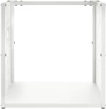 vidaXL Ράφι Καυσόξυλων Λευκό 40x40x40 εκ. Χάλυβας ψυχρής έλασης
