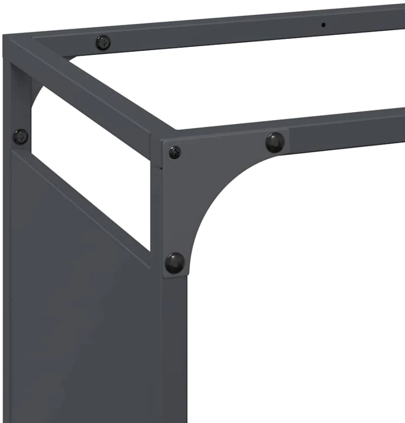 vidaXL Ράφι Καυσόξυλων Ανθρακί 90x28x65 εκ. Χάλυβας ψυχρής έλασης