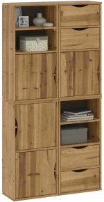 vidaXL Πλαϊνά ντουλάπια 4 τεμ. ODDA 40x24x79 εκ. από Μασίφ Ξύλο Πεύκου