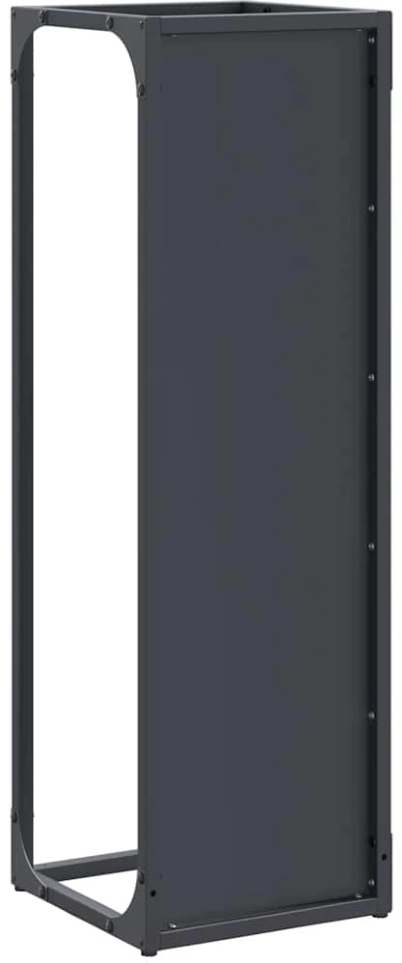 vidaXL Ράφι για καυσόξυλα Ανθρακί 25x25x80 cm Ατσάλι ψυχρής έλασης