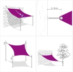 vidaXL Πανί Σκίασης Κόκκινο 5 x 8 μ. από HDPE 160 γρ/μ²