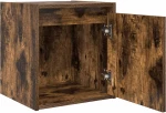 vidaXL Κομοδίνο Επιτοίχιο Καπνιστή Δρυς 38x34x40 εκ.