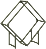 vidaXL Ράφι για καυσόξυλα 80x25x80 εκ. Ατσάλι ψυχρής έλασης
