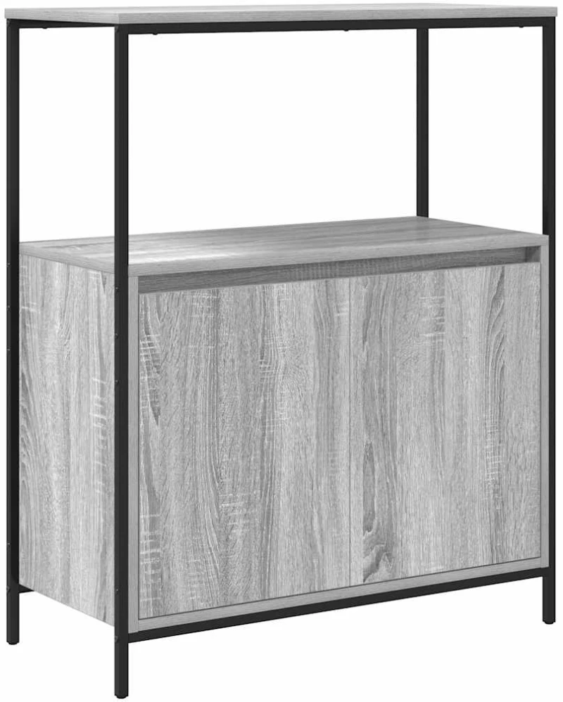 vidaXL Ντουλάπι μπάνιου με ράφια Γκρι Sonoma 76,5x35x95 εκ.