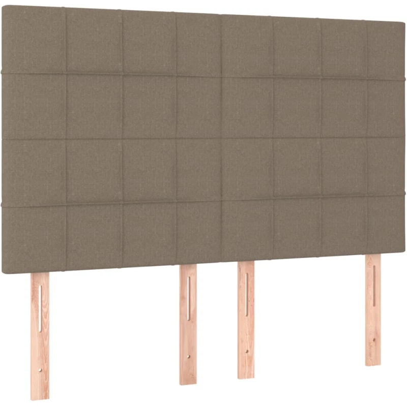 vidaXL Κρεβάτι Boxspring με Στρώμα Taupe 140x190 εκ. Υφασμάτινο