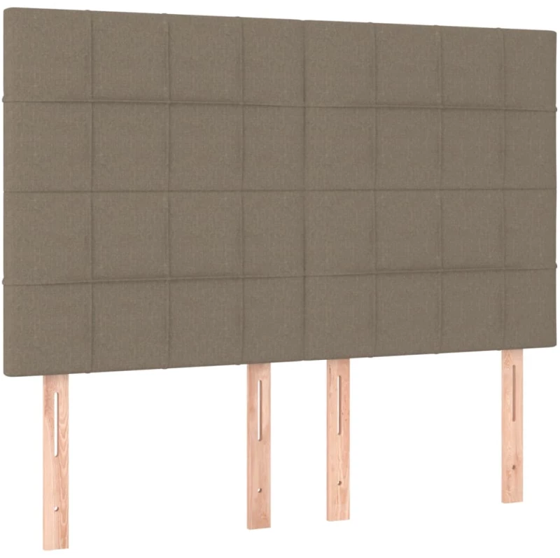 vidaXL Κρεβάτι Boxspring με Στρώμα Taupe 140x190 εκ. Υφασμάτινο