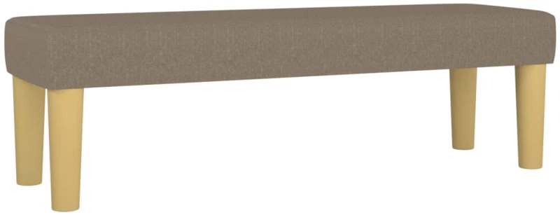 vidaXL Κρεβάτι Boxspring με Στρώμα Taupe 140x190 εκ. Υφασμάτινο