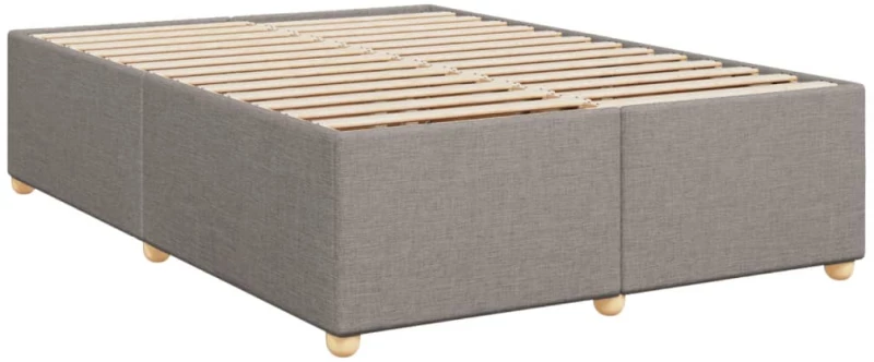 vidaXL Κρεβάτι Boxspring με Στρώμα Taupe 140x190 εκ. Υφασμάτινο