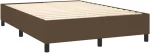 vidaXL Κρεβάτι Boxspring με Στρώμα Σκούρο Καφέ 140x200 εκ Υφασμάτινο